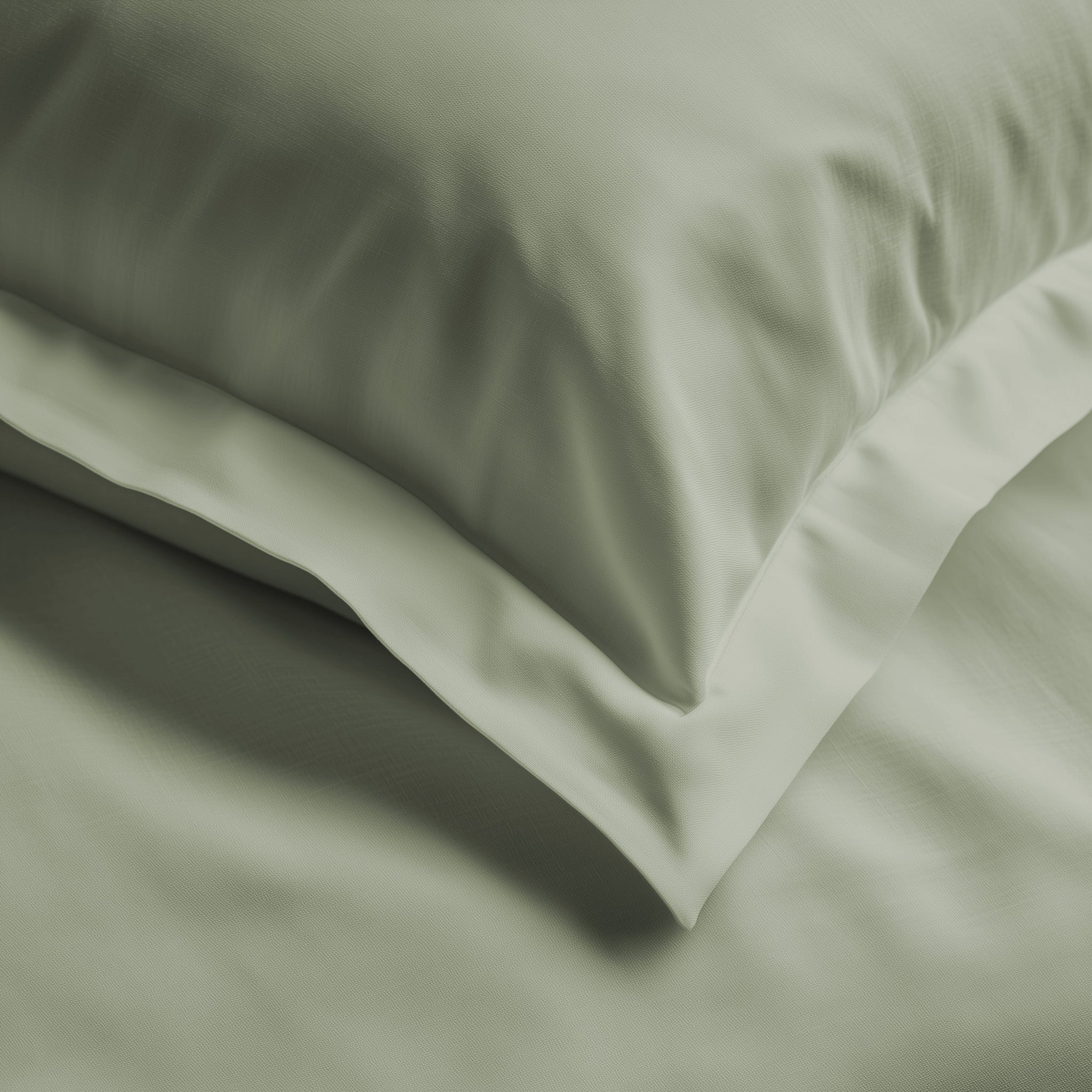 Biancheria per Hotel e B&B - Lenzuola percalle di cotone colore verde chiaro