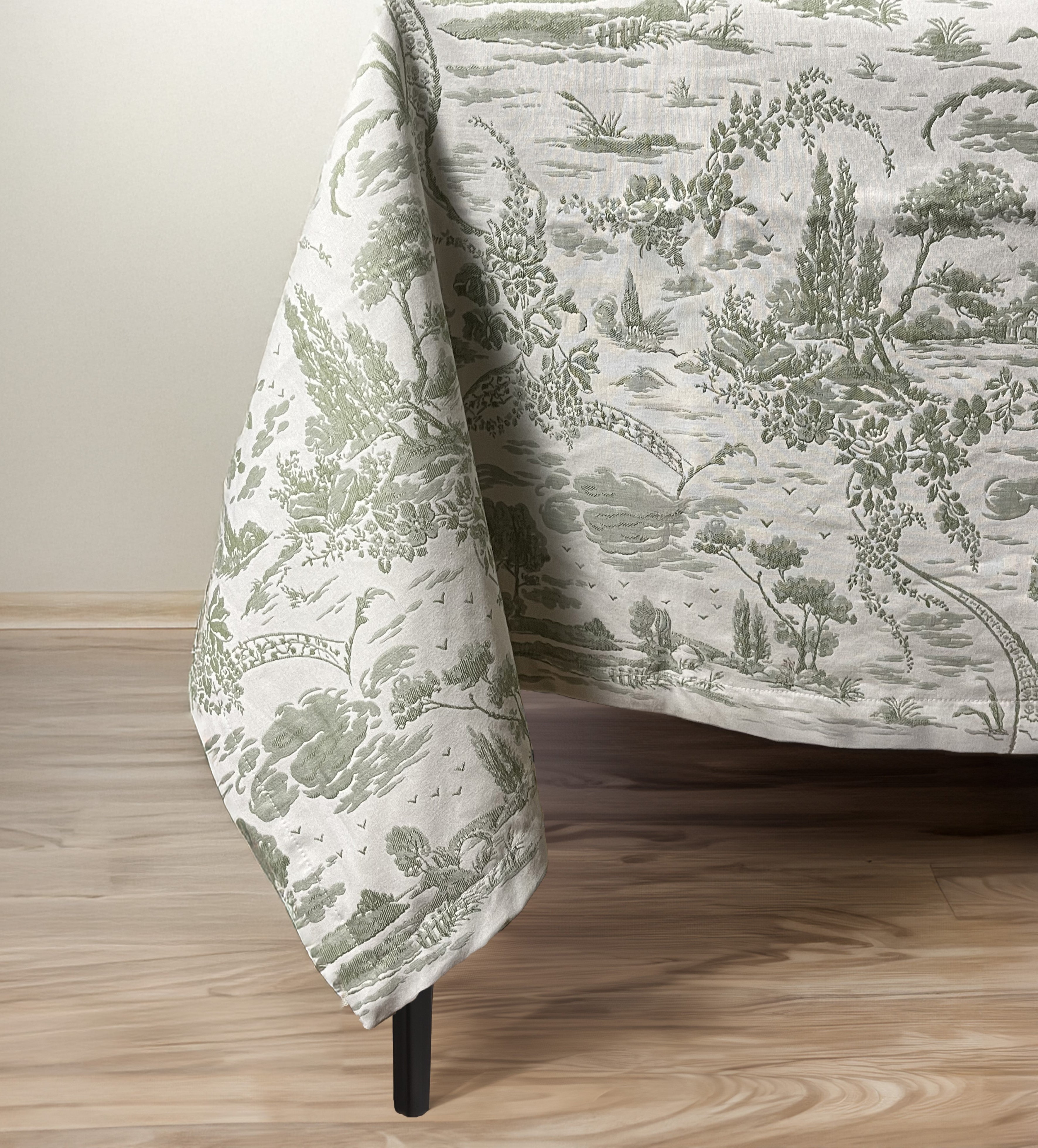 Tovaglie Ristorante - Tovaglia cotone doppio ritorto - Tovaglia toile de jouy verde