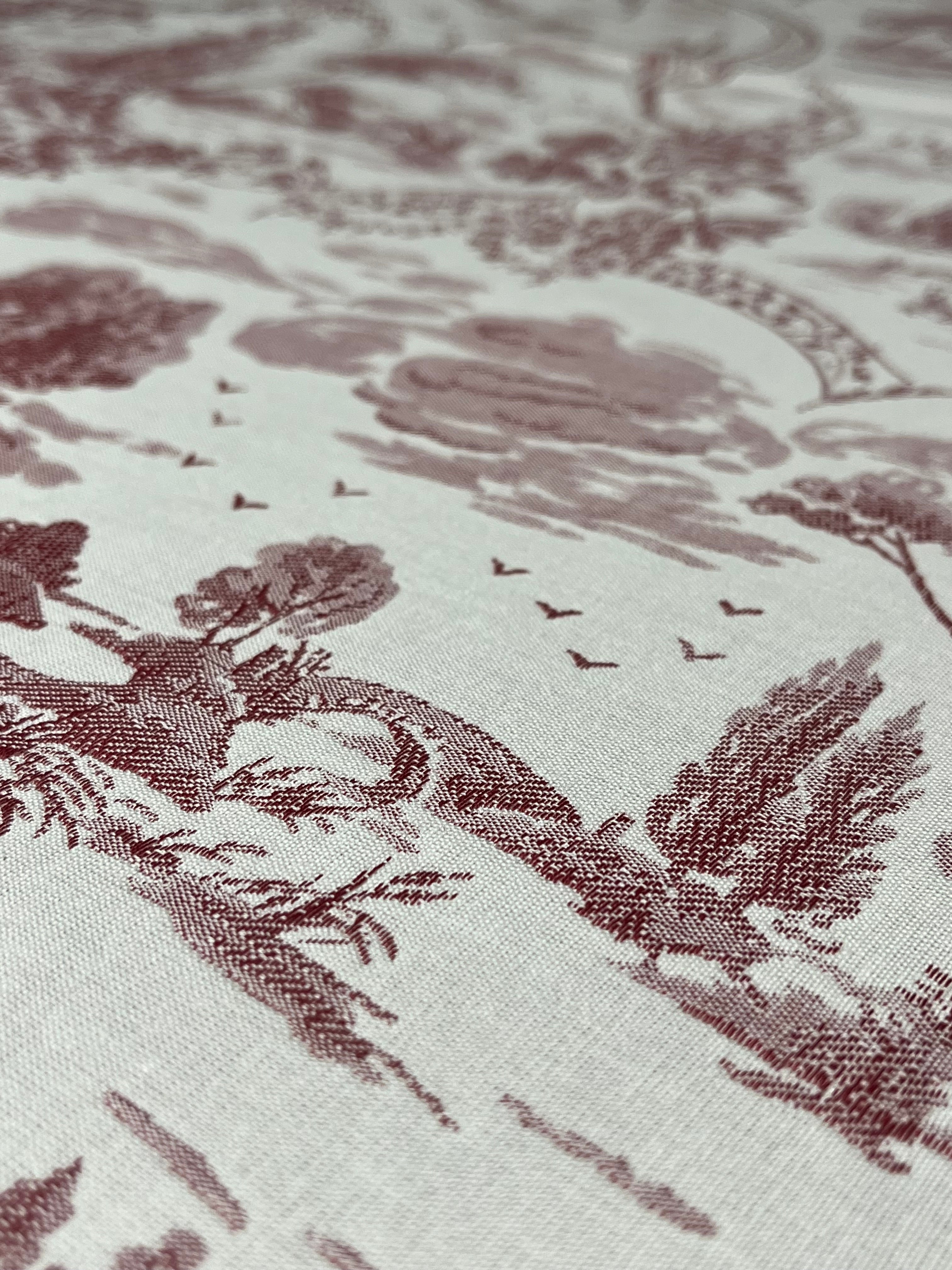 Tovaglie da tavola - Tovaglia cotone doppio ritorto - Tovaglia toile de jouy rossa