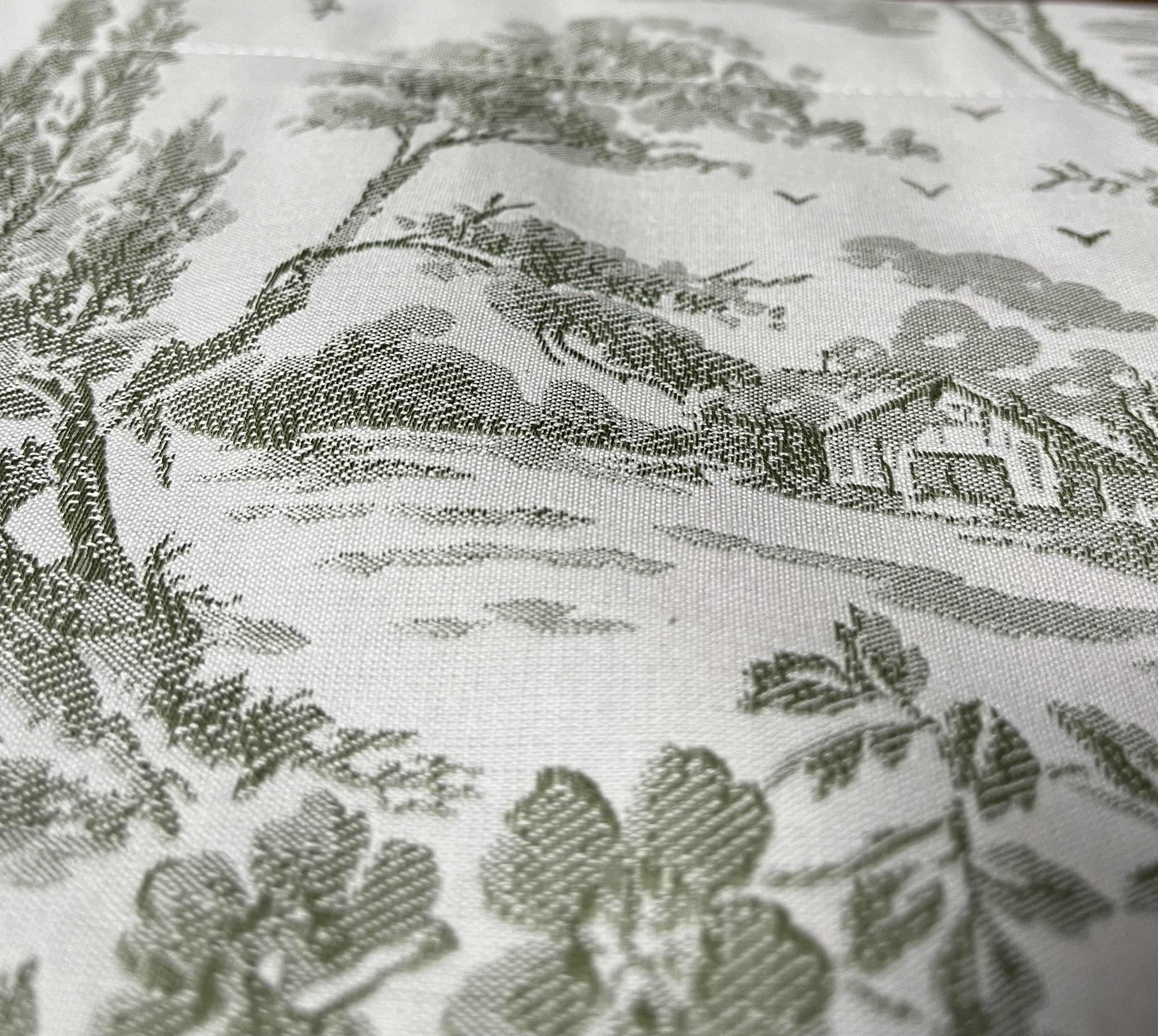 Tovaglie Ristorante - Tovaglia cotone doppio ritorto - Tovaglia toile de jouy verde