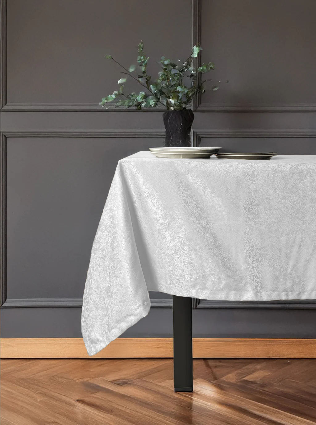 Tablecloths - Stain-resistant tablecloth - Dove-colored polyester tablecloth