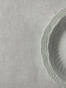 Tablecloths - Cotton and linen tablecloth - White tablecloth with applied rope frame