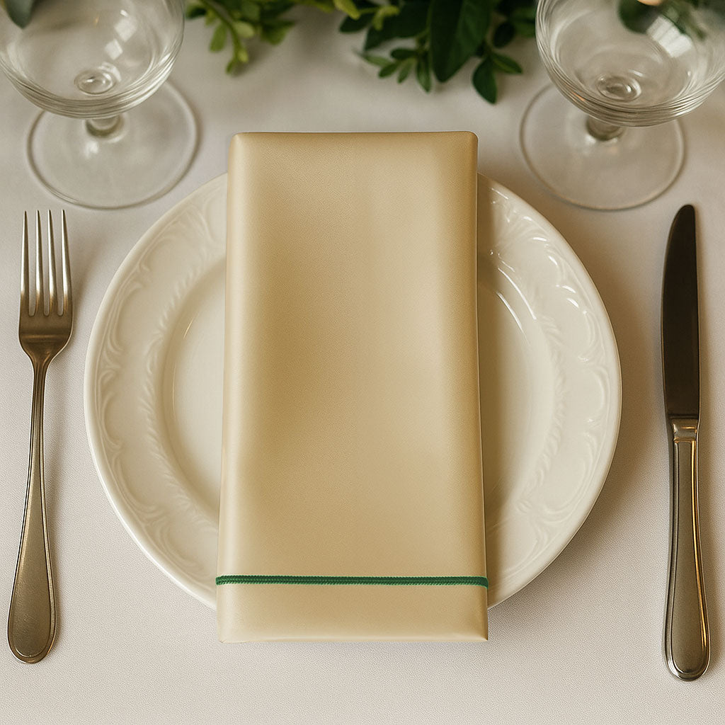 Cloth Napkins - Striped Cotton and Linen Napkins 