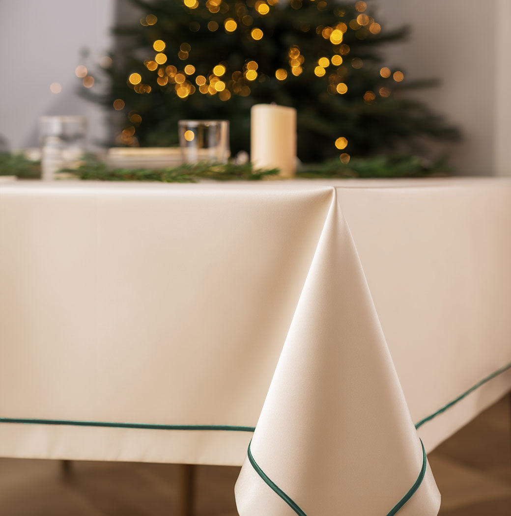 Tablecloths - Stain-resistant tablecloth - Dove-colored polyester tablecloth